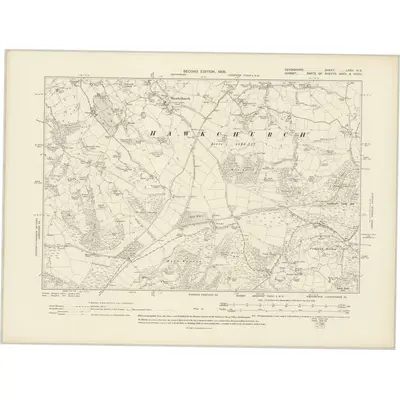 1903 Map of Devonshire LXXII.NE, 1906 Print