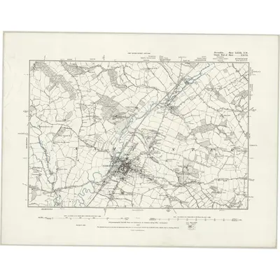 1887 Map of Devonshire LXXII.NW, 1889 Print