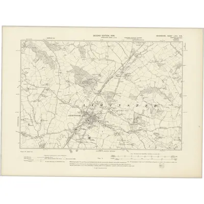 1903 Map of Devonshire LXXII.NW, 1906 Print