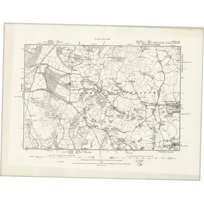 1887 Map of Devonshire LXXII.SE, 1889 Print