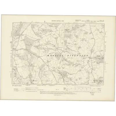 1903 Map of Devonshire LXXII.SE, 1906 Print