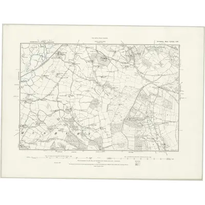 1887 Map of Devonshire LXXII.SW, 1889 Print
