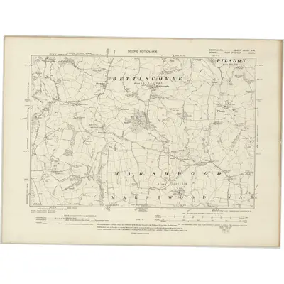1903 Map of Devonshire LXXIIa.NW, 1906 Print