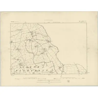 1882 Map of Devonshire LXXIII.SE, 1883 Print