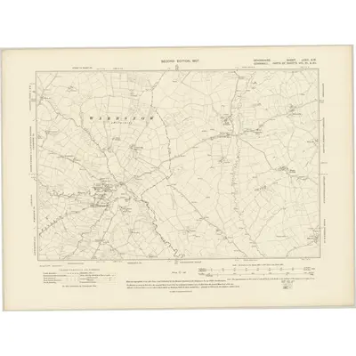 1905 Map of Devonshire LXXIII.SW, 1907 Print