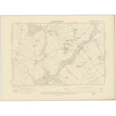 1905 Map of Devonshire LXXIV.NE, 1907 Print
