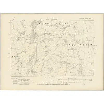 1905 Map of Devonshire LXXIV.SE, 1907 Print