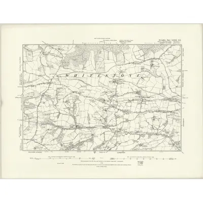 1887 Map of Devonshire LXXIX.NE, 1888 Print