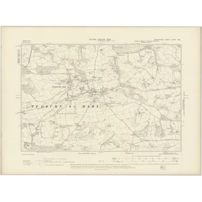 1904 Map of Devonshire LXXIX.NW, 1906 Print