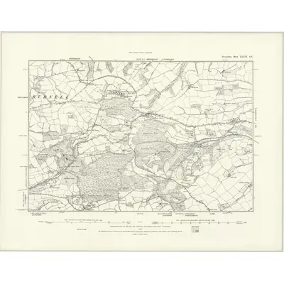 1886 Map of Devonshire LXXIX.SE, 1888 Print