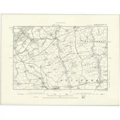 1886 Map of Devonshire LXXIX.SW, 1888 Print