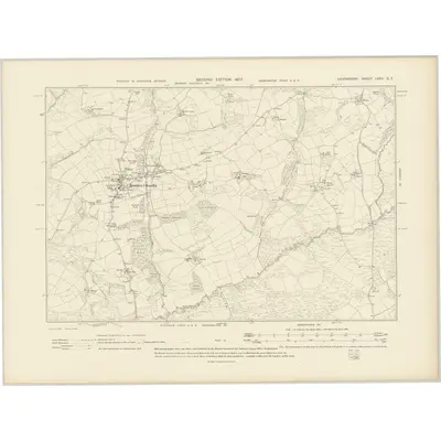 1905 Map of Devonshire LXXV.SE, 1907 Print
