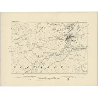 1884 Map of Devonshire LXXVI.NE