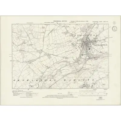 1938 Map of Devonshire LXXVI.NE, 1943 Print