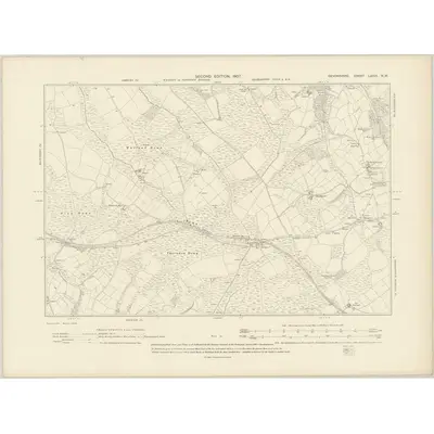 1904 Map of Devonshire LXXVI.NW, 1907 Print