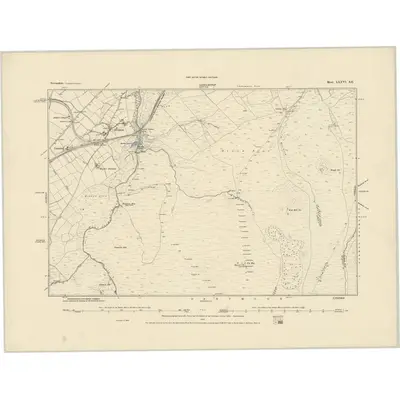 1884 Map of Devonshire LXXVI.SE, 1885 Print