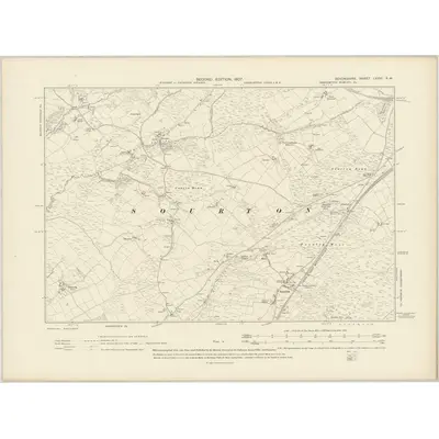 1904 Map of Devonshire LXXVI.SW, 1907 Print