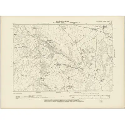 1904 Map of Devonshire LXXVII.SE, 1906 Print