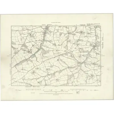 1887 Map of Devonshire LXXVIII.NW, 1888 Print