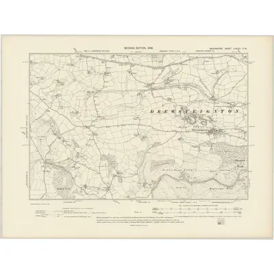 1904 Map of Devonshire LXXVIII.SW, 1906 Print