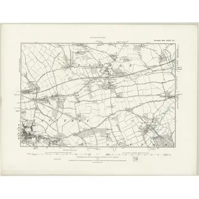 1887 Map of Devonshire LXXX.NE, 1889 Print