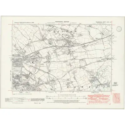 1938 Map of Devonshire LXXX.NE, 1946 Print