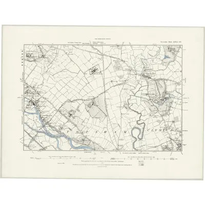 1887 Map of Devonshire LXXX.SE, 1889 Print
