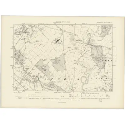 1904 Map of Devonshire LXXX.SE, 1906 Print