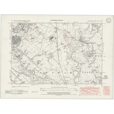 1938 Map of Devonshire LXXX.SE, 1946 Print
