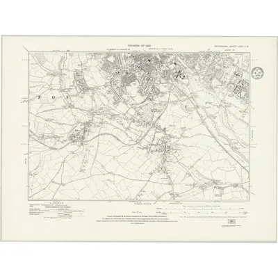 1932 Map of Devonshire LXXX.SW, 1935 Print