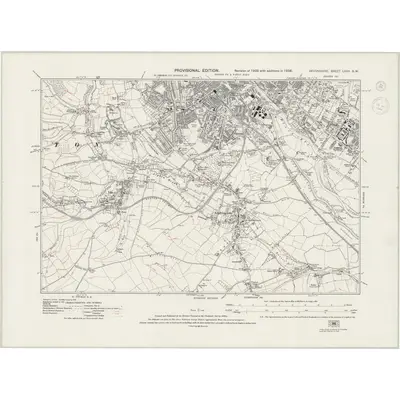1938 Map of Devonshire LXXX.SW, 1944 Print