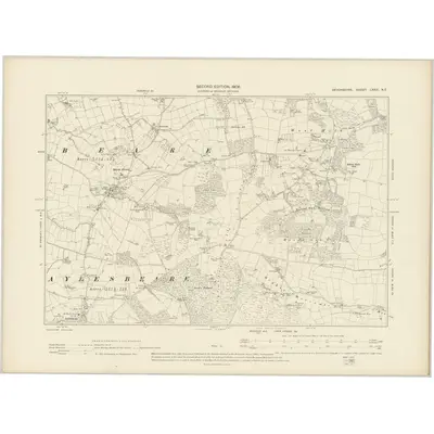 1903 Map of Devonshire LXXXI.NE, 1906 Print
