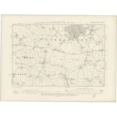 1903 Map of Devonshire LXXXI.SW, 1906 Print