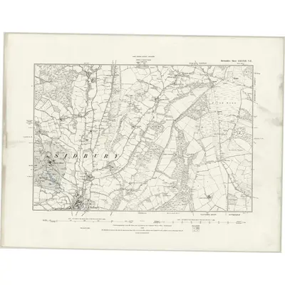 1888 Map of Devonshire LXXXII.NE, 1889 Print