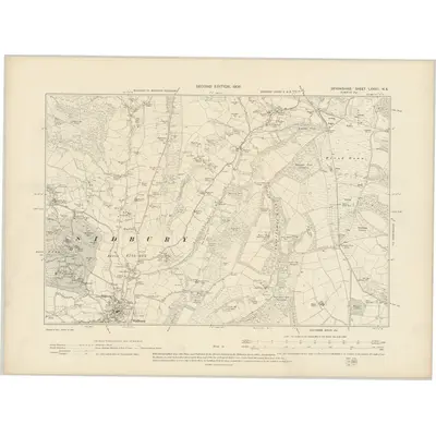 1903 Map of Devonshire LXXXII.NE, 1906 Print
