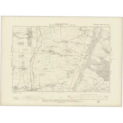 1903 Map of Devonshire LXXXII.NW, 1906 Print