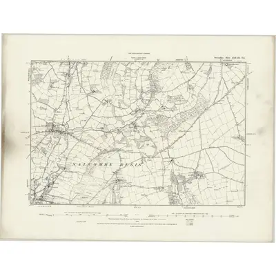 1888 Map of Devonshire LXXXII.SE, 1889 Print