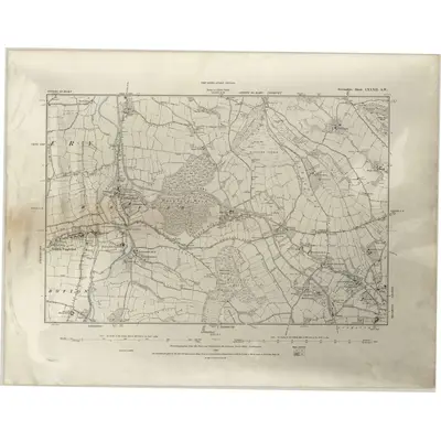 1888 Map of Devonshire LXXXII.SW, 1889 Print