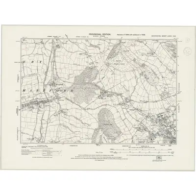 1938 Map of Devonshire LXXXII.SW, 1944 Print