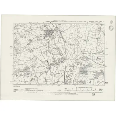 1938 Map of Devonshire LXXXIII.NE, 1943 Print