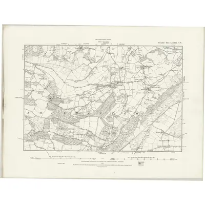 1888 Map of Devonshire LXXXIII.NW, 1889 Print