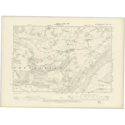 1903 Map of Devonshire LXXXIII.NW, 1906 Print