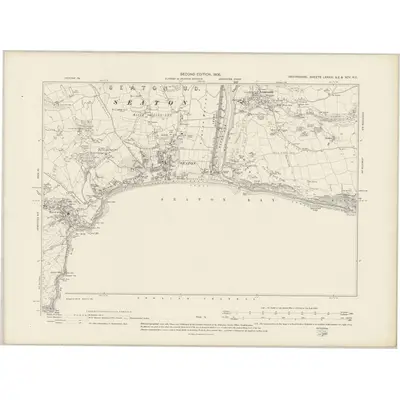 1903 Map of Devonshire LXXXIII.SE & XCV.NE, 1906 Print