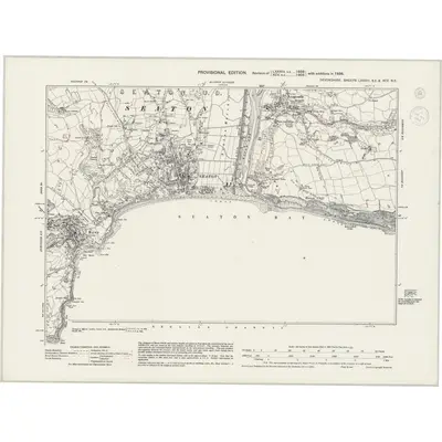 1938 Map of Devonshire LXXXIII.SE & XCV.NE, 1944 Print