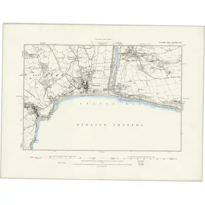 1887 Map of Devonshire LXXXIII.SE, 1889 Print