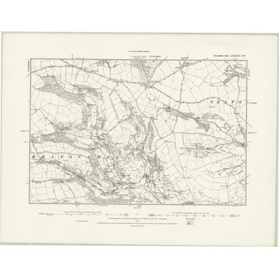 1887 Map of Devonshire LXXXIII.SW, 1889 Print