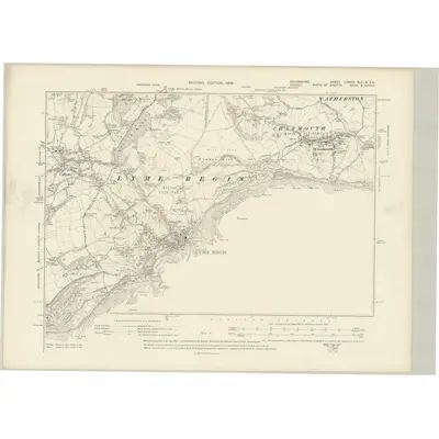 1903 Map of Devonshire LXXXIV.NE & SE, 1906 Print