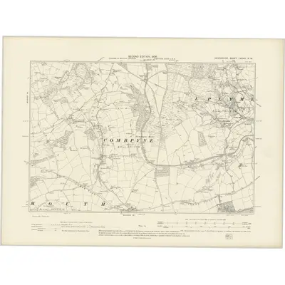 1903 Map of Devonshire LXXXIV.NW, 1906 Print