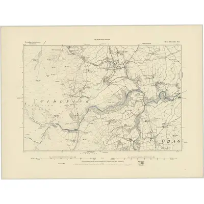 1884 Map of Devonshire LXXXIX.NE, 1885 Print