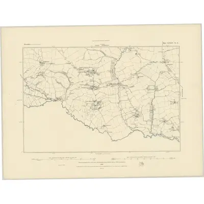 1882 Map of Devonshire LXXXV.NE, 1883 Print